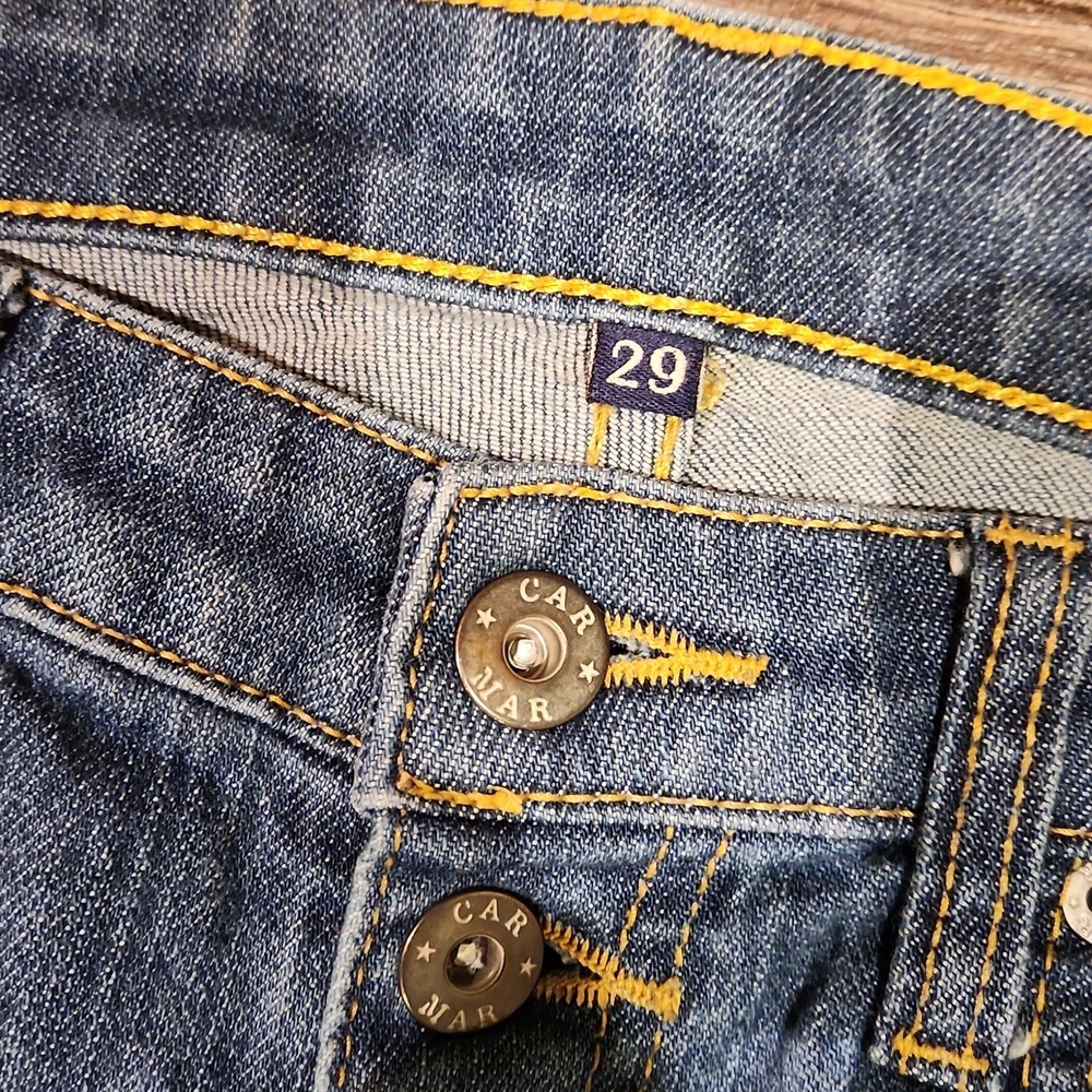 ❤️ CARMAR WIDE LEG FLARE JEANS, RAW HEM, 8 (29) - Picture 6 of 9